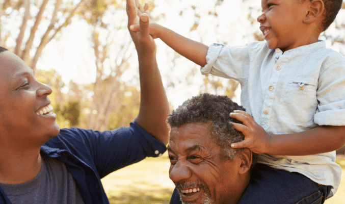 Three generations outside