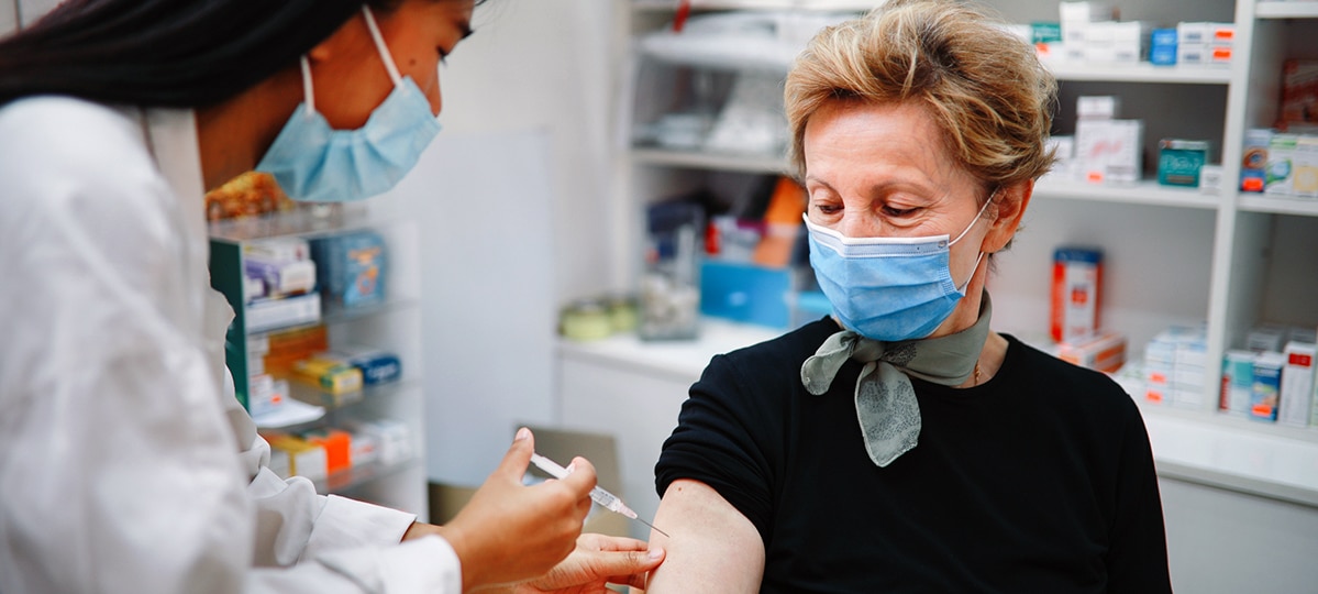 Woman Getting Vaccination