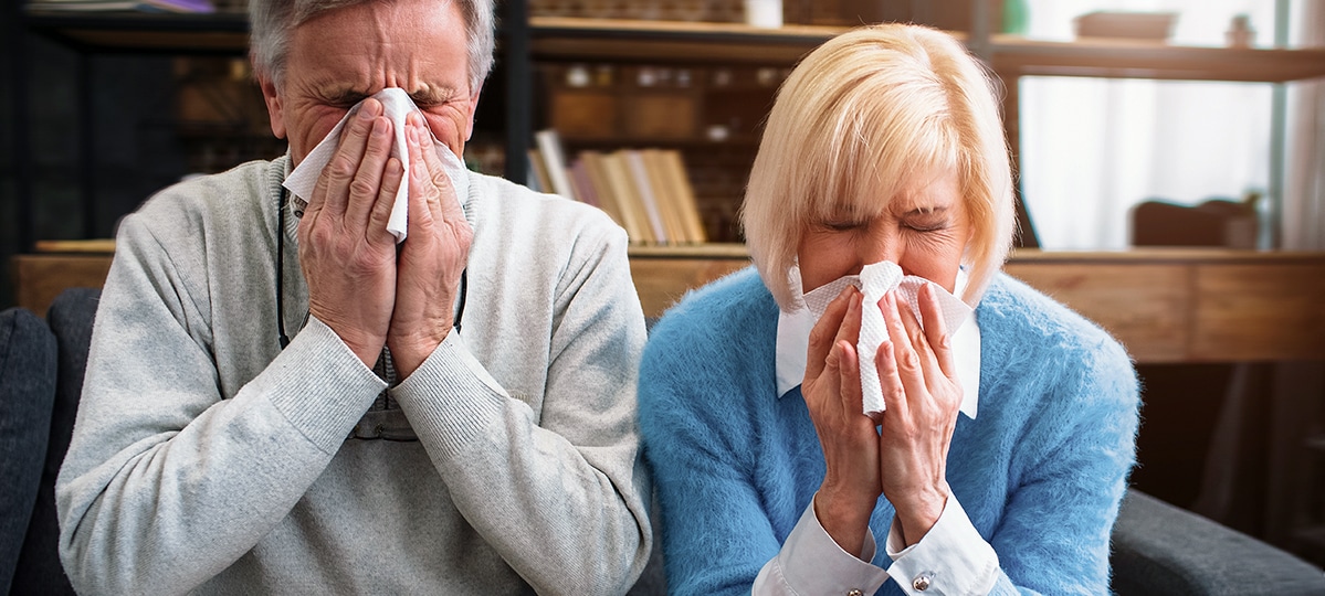 Couple with Cold or Flue