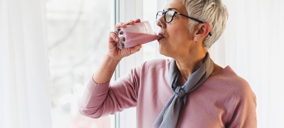 Woman Drinking Smoothie