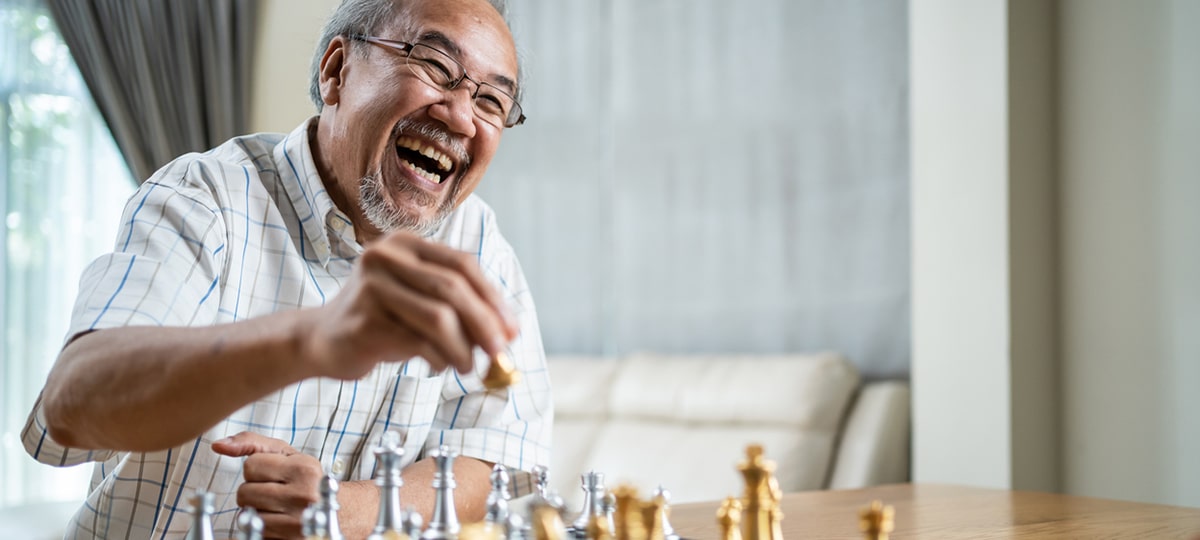 Man Playing Chess