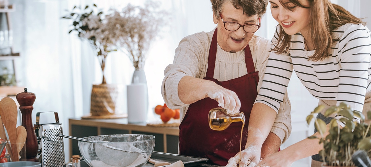 Mother and Daughter Baking