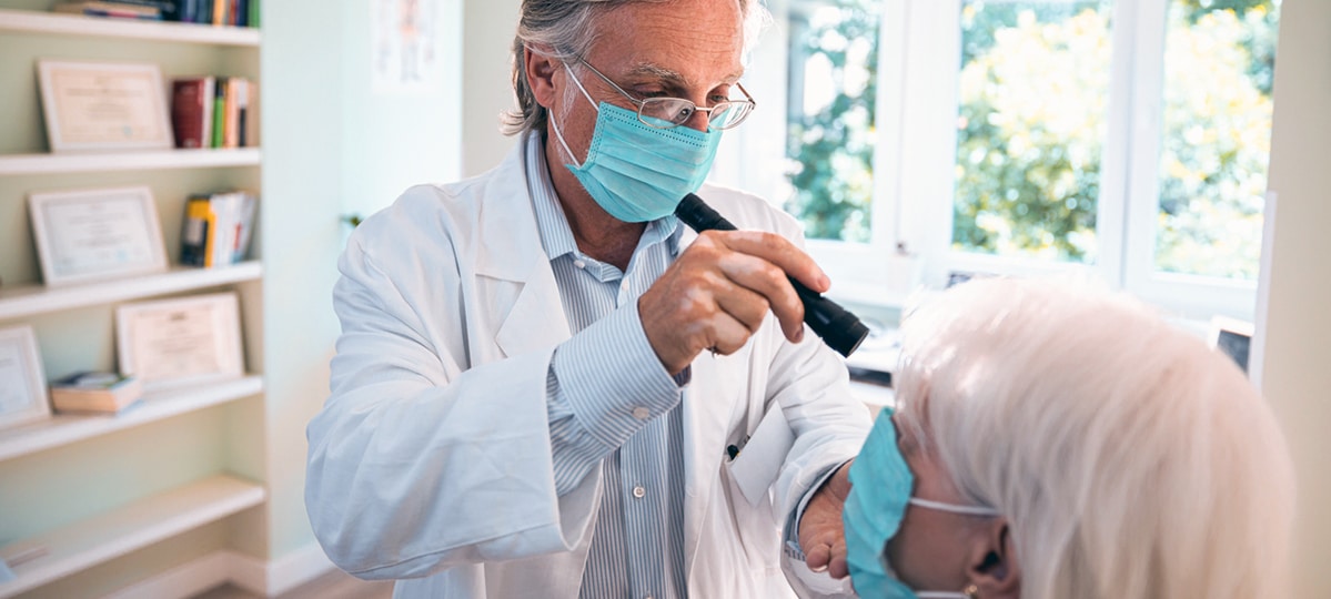 Woman Getting Eye Exam