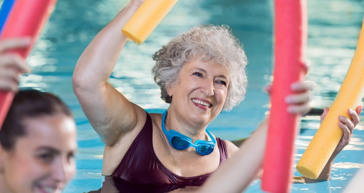 Senior Woman Doing Aqua Aerobic